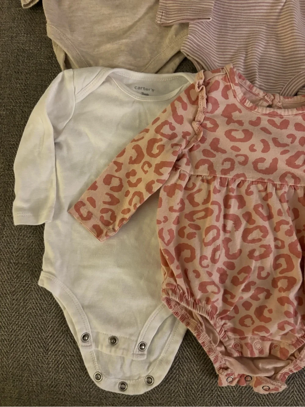 Baby Girl Long Sleeve Onesies Bundle - 0-3/3 months